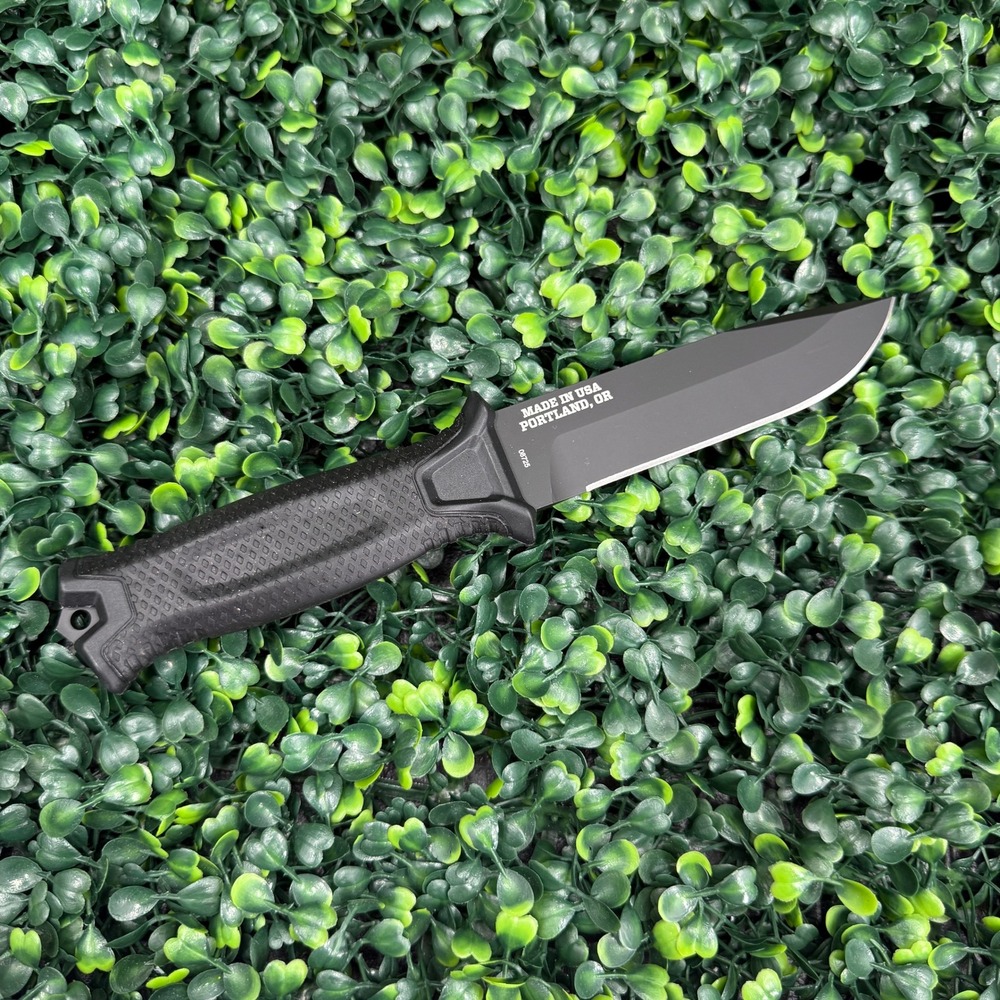 Gerber StrongArm Fixed Blade Knife Black Plain Edge 420HC Steel USA Made 08725 - Picture 3 of 11